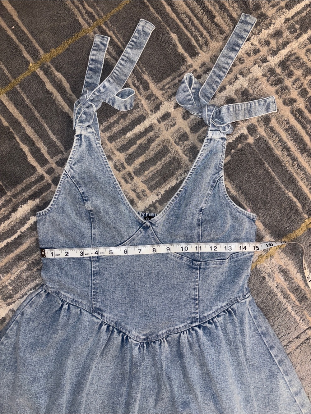 Light Wash Denim A-Line Dress - Picture 13 of 13